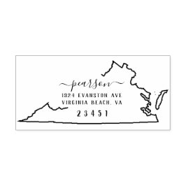 Virginia Return Adres Stempel Zelfinkt