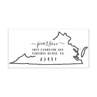 Virginia Return Adres Stempel Zelfinkt