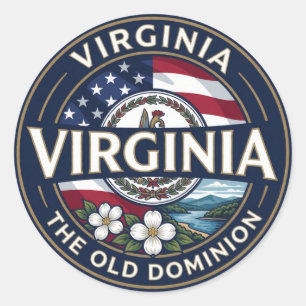 🏛️ Virginia Richmond Erfgoed Escape Ronde Sticker
