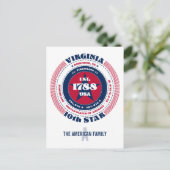 Virginia, Richmond, VA, Patriottisch, Monogram Briefkaart (Staand voorkant)