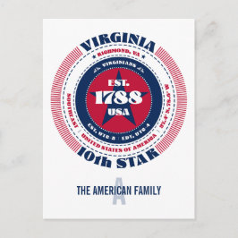 Virginia, Richmond, VA, Patriottisch, Monogram Briefkaart