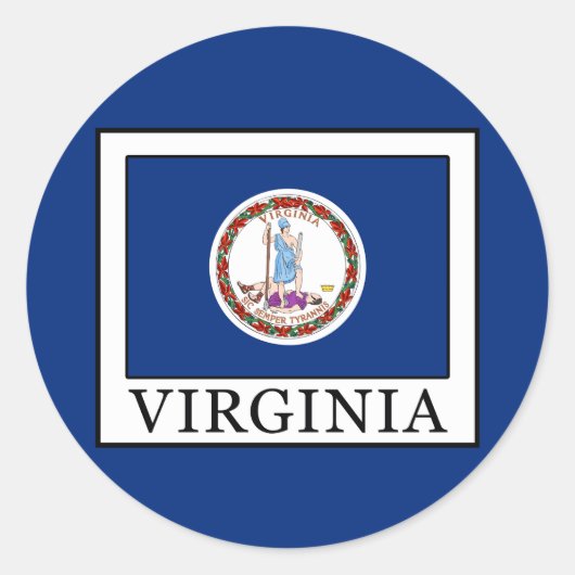 Virginia Ronde Sticker (Voorkant)