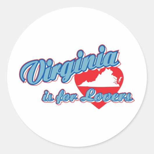 Virginia Ronde Sticker (Voorkant)