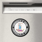 Virginia Round Emblem Magneet (Insitu (Vaatwasser))
