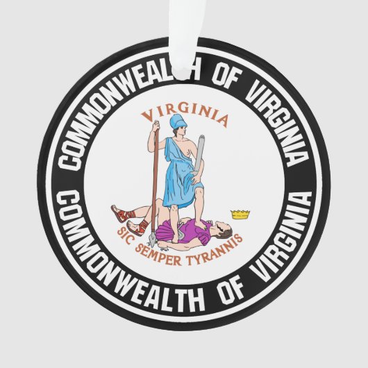 Virginia Round Emblem Ornament (voorkant)