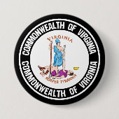 Virginia Round Emblem Ronde Button 7,6 Cm (Voorkant)