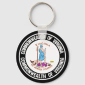 Virginia Round Emblem Sleutelhanger (Voorkant)