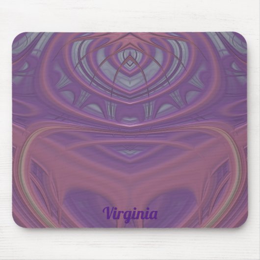 VIRGINIA ~ Roze Mauve en draagtas Muismat (Voorkant)