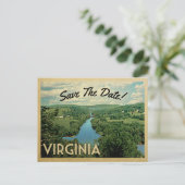 Virginia Save the Date  Briefkaarten (Staand voorkant)