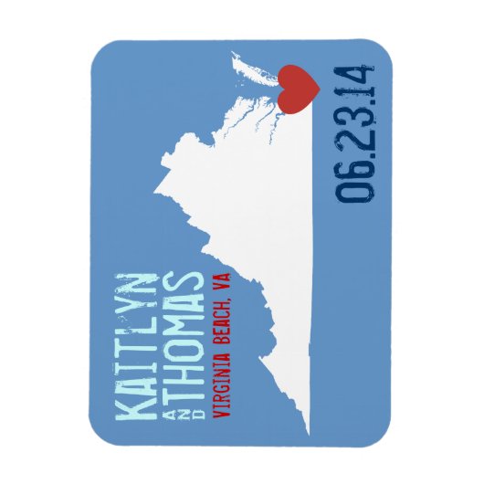 Virginia Save the Date -  stad Magneet (Verticaal)