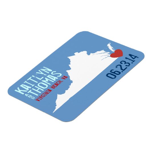 Virginia Save the Date -  stad Magneet (Linkerzijde)