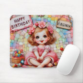 VIRGINIA ~ Schattige jong meisje ~ Mousepad Muismat (Met muis)