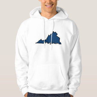 Virginia Script Hoodie - White/Navy
