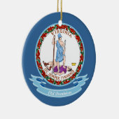 Virginia Seal Keramisch Ornament (Rechts)