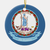 Virginia Seal Keramisch Ornament (Voorkant)