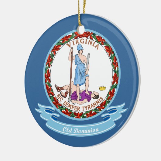 Virginia Seal Keramisch Ornament (Links)