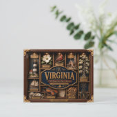 Virginia Shadow Box 3D Figuur Staat Briefkaart (Staand voorkant)