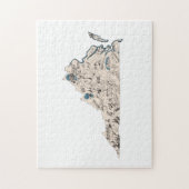 Virginia Shaped Virgian  Afbeelding Map Legpuzzel (Verticaal)