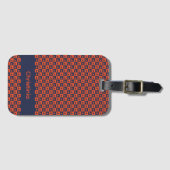 Virginia Silhouette Oranje Blauw Personaliseer Bagagelabel (Voorkant (horizontaal))