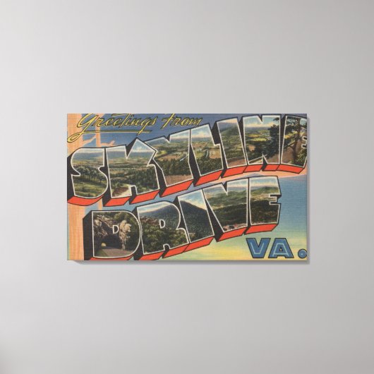 Virginia - Sky-Line Drive (Nationaal Park) Canvas Afdruk (Voorkant)