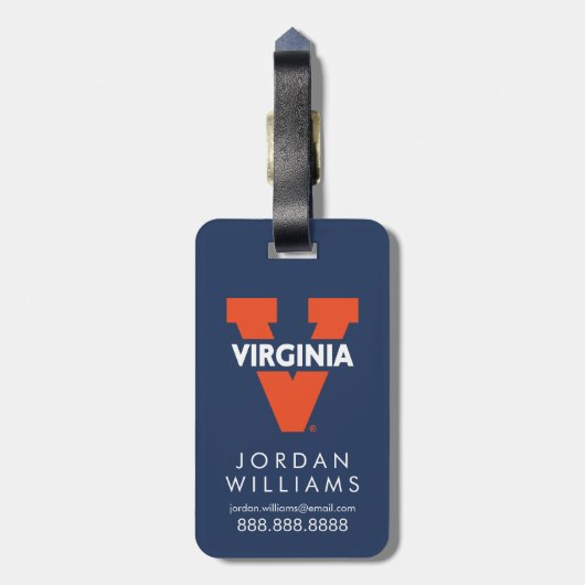 Virginia Split V Bagagelabel (Achterkant verticaal)