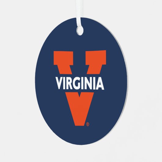 Virginia Split V Metalen Ornament (Voorkant links)