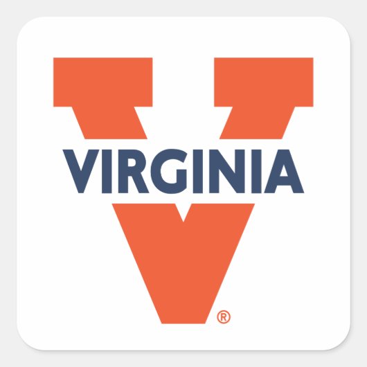 Virginia Split V Vierkante Sticker (Voorkant)