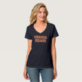 Virginia Squash Alum T-shirt vrouwen V DK Blue w s (Voorkant volledig)