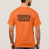 Virginia Squash oranje T-shirt met klein logo (Achterkant)