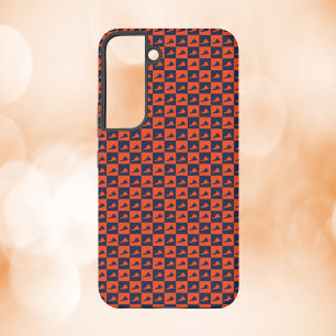 Virginia Staat Silhouette Blauw Oranje Geometrisch Samsung Galaxy Hoesje