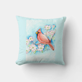 VIRGINIA - Staatsvogel en bloem Kussen