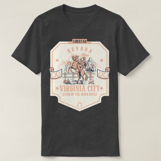 Virginia stad Nevada wild west stad 1 T-shirt (Design voorkant)
