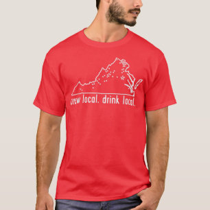 Virginia State Brouwerijen Kaart - Ambachtelijke B T-shirt