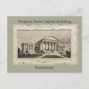 Virginia State Capital Building Briefkaart (1908)