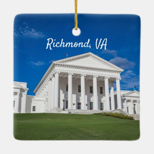 Virginia State Capitol Building Keramisch Ornament (Achterkant)