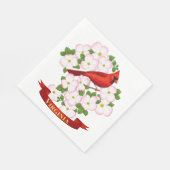 Virginia State Cardinaal Bird and Dogwood Flower Servetten (Hoek)