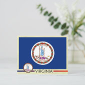 Virginia State Flag and Seal Briefkaart (Staand voorkant)