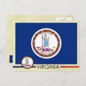 Virginia State Flag and Seal Briefkaart (Voorkant / Achterkant)