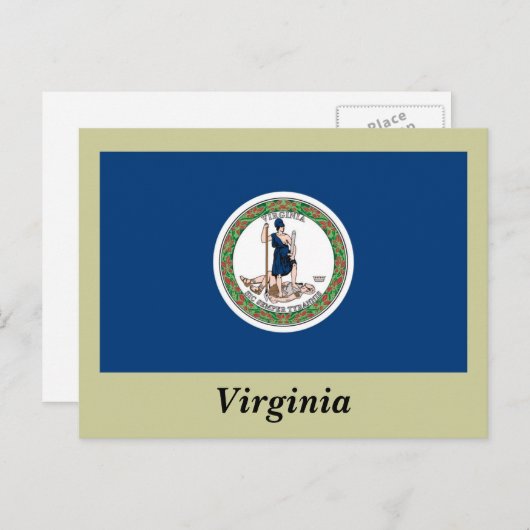 Virginia State Flag Briefkaart (Voorkant / Achterkant)