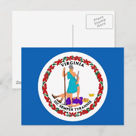 Virginia State Flag Briefkaart (Voorkant / Achterkant)