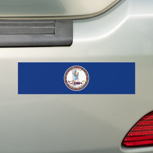 Virginia State Flag Bumpersticker (Op auto)