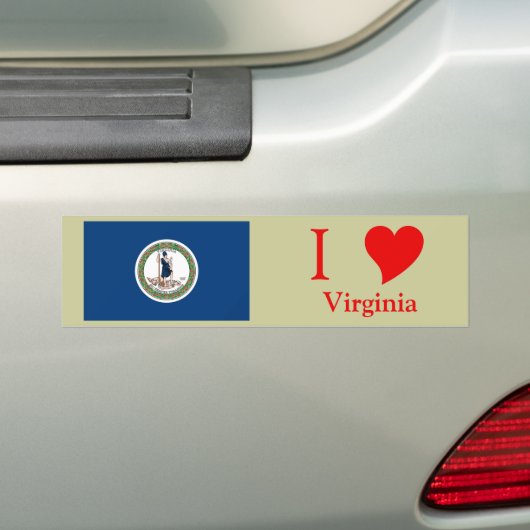 Virginia State Flag Bumpersticker (Op auto)