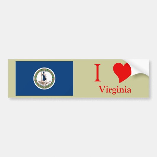 Virginia State Flag Bumpersticker (Voorkant)