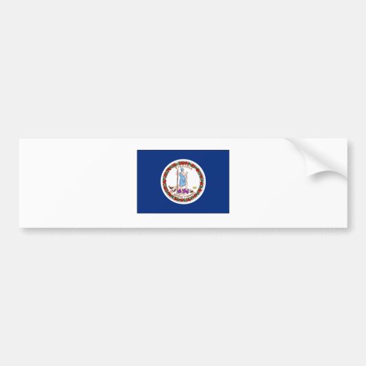 Virginia State Flag Bumpersticker (Voorkant)