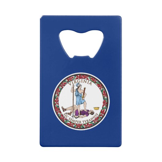 Virginia State Flag Creditkaart Flessenopener (Voorkant)