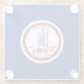 Virginia State Flag Design Decor Glazen Onderzetter (Achterkant)