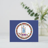 Virginia State Flag Dominion Sic Semper Tyrannis Briefkaart (Staand voorkant)
