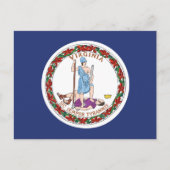 Virginia State Flag Dominion Sic Semper Tyrannis Briefkaart (Voorkant)