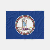 Virginia State Flag Fleece Deken (Voorkant (Horizontaal))