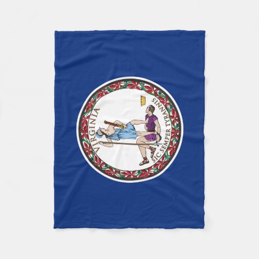 Virginia State Flag Fleece Deken (Voorkant)